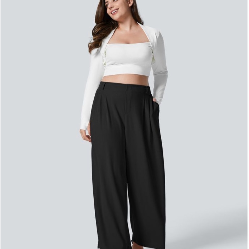HALARA Black Wide-Leg Pants